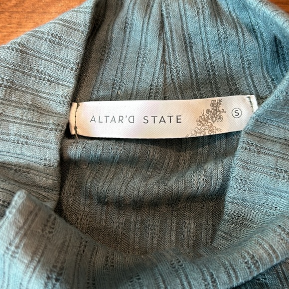 Crop long sleeve casual teal lightweight altered state - Picture 3 of 3